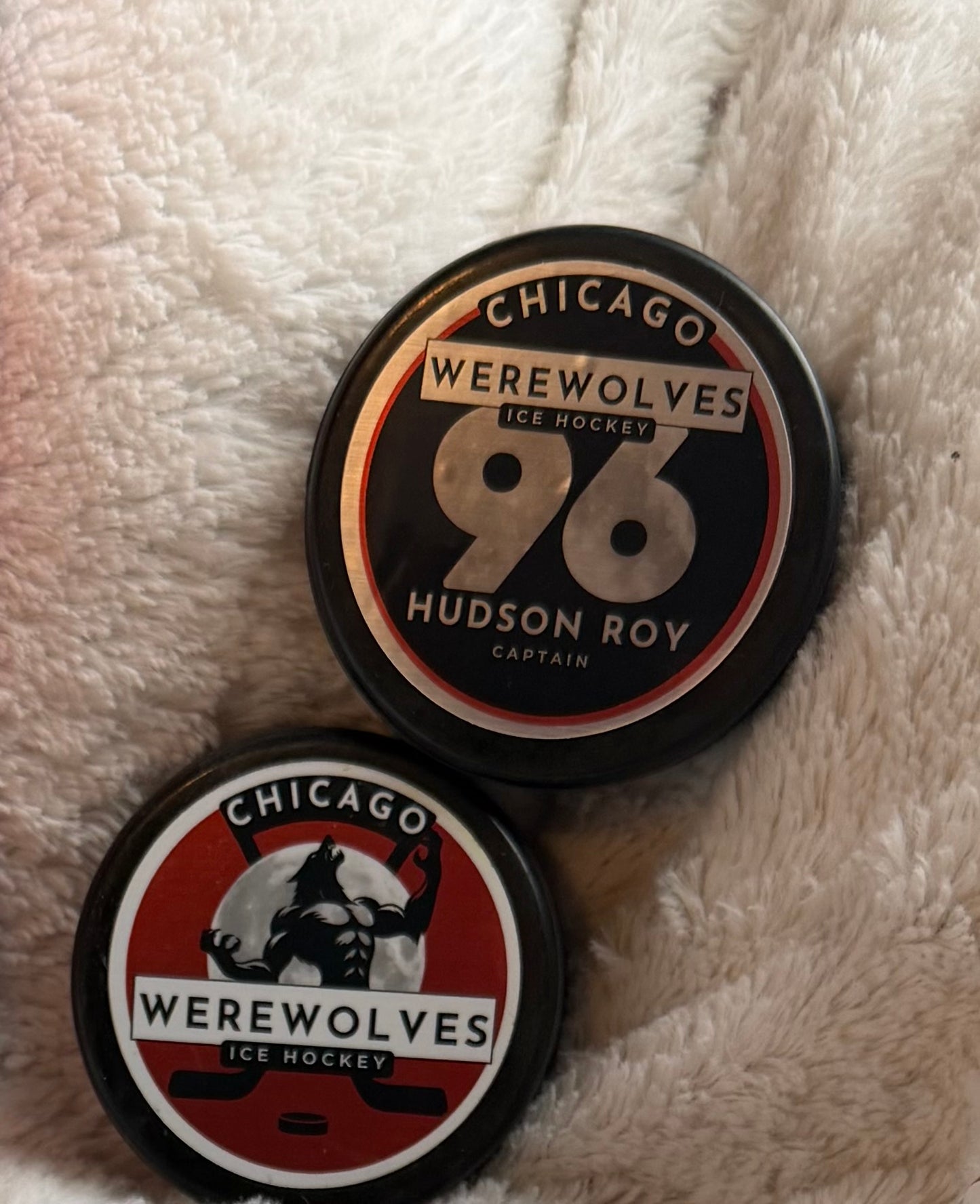 Werewolves Hockey Puck with stand