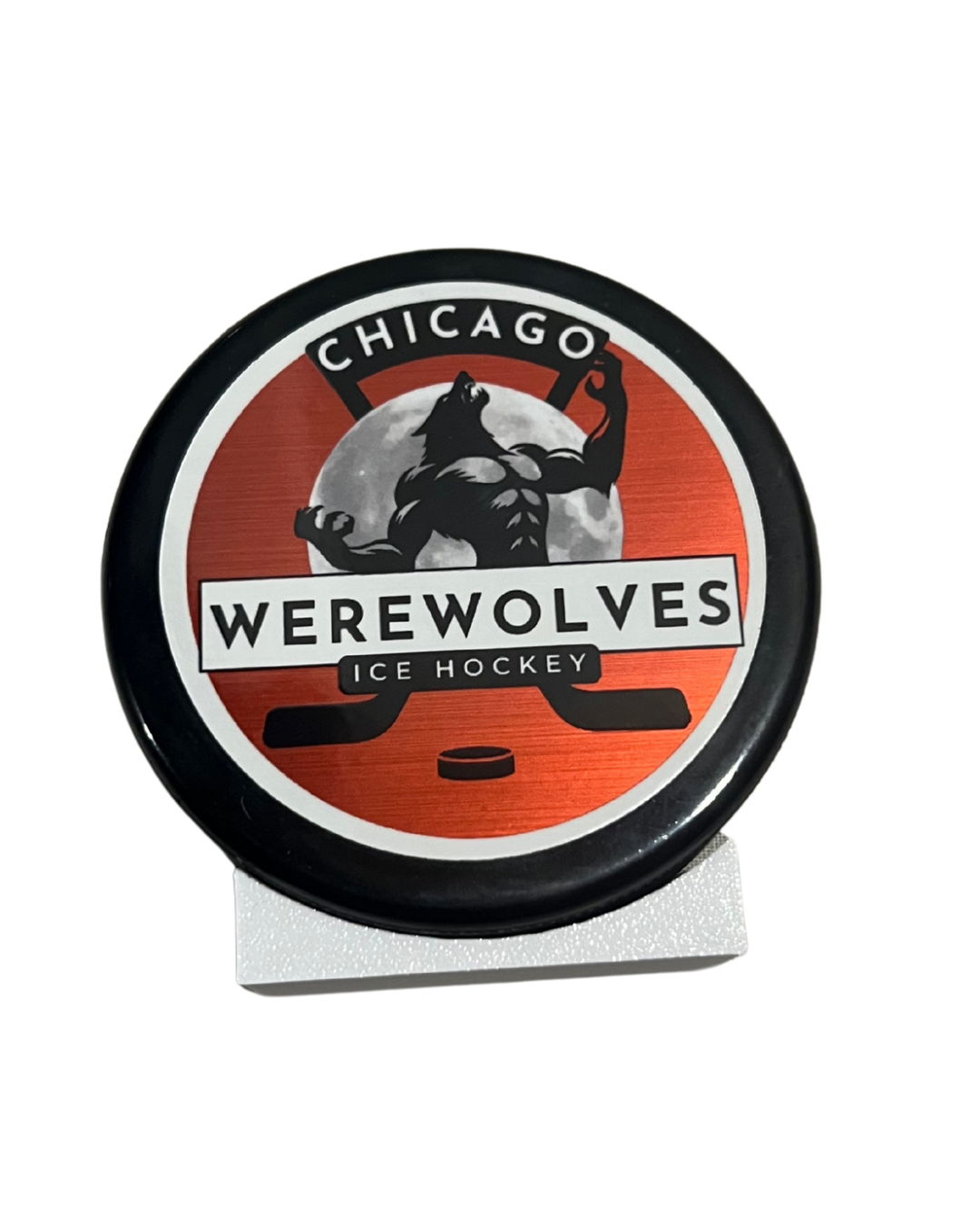 Werewolves Hockey Puck with stand