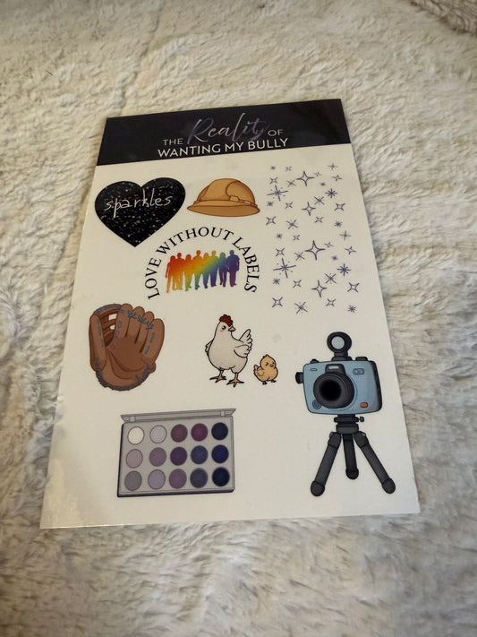 The Reality of Wanting My Bully tattoo sheet