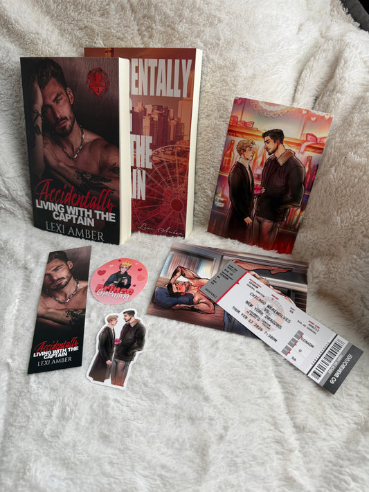 Accidentally Living With The Captain Signed Book & art swag bundle