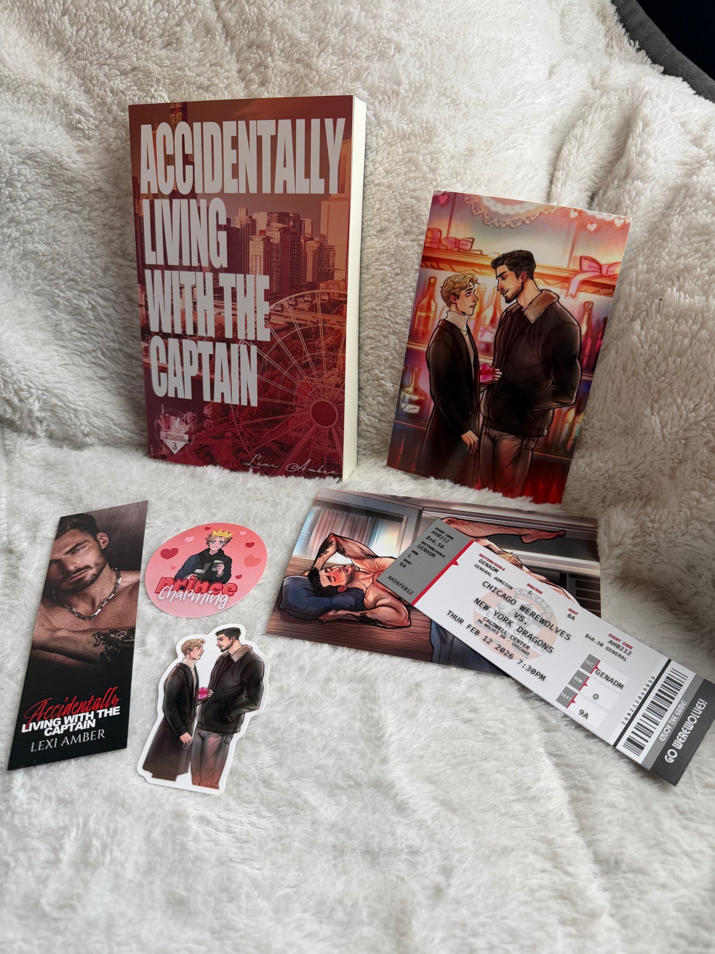 Accidentally Living With The Captain Signed Book & art swag bundle