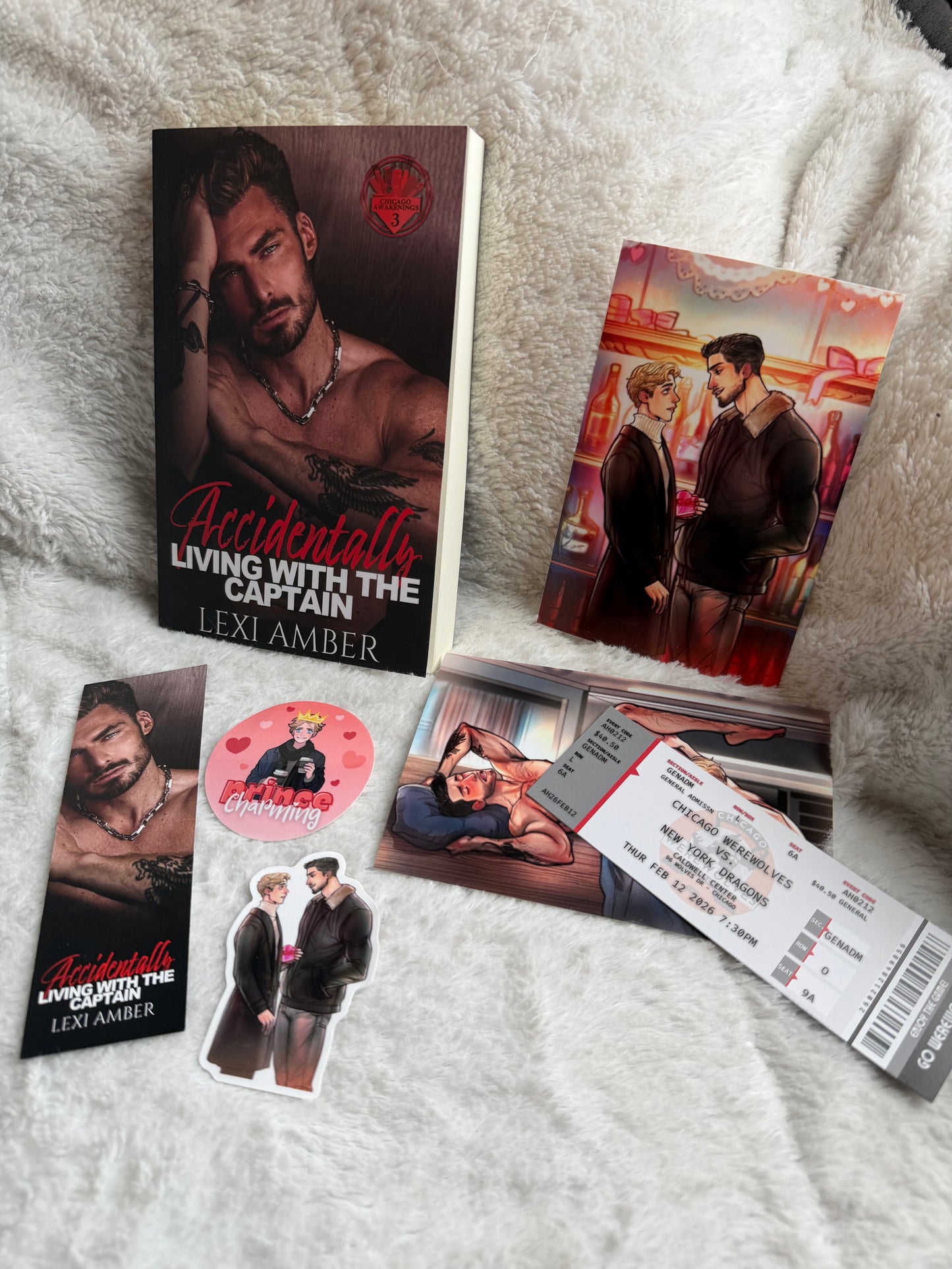 Accidentally Living With The Captain Signed Book & art swag bundle
