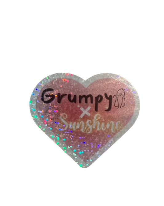 Grumpy x Sunshine Heart Sticker